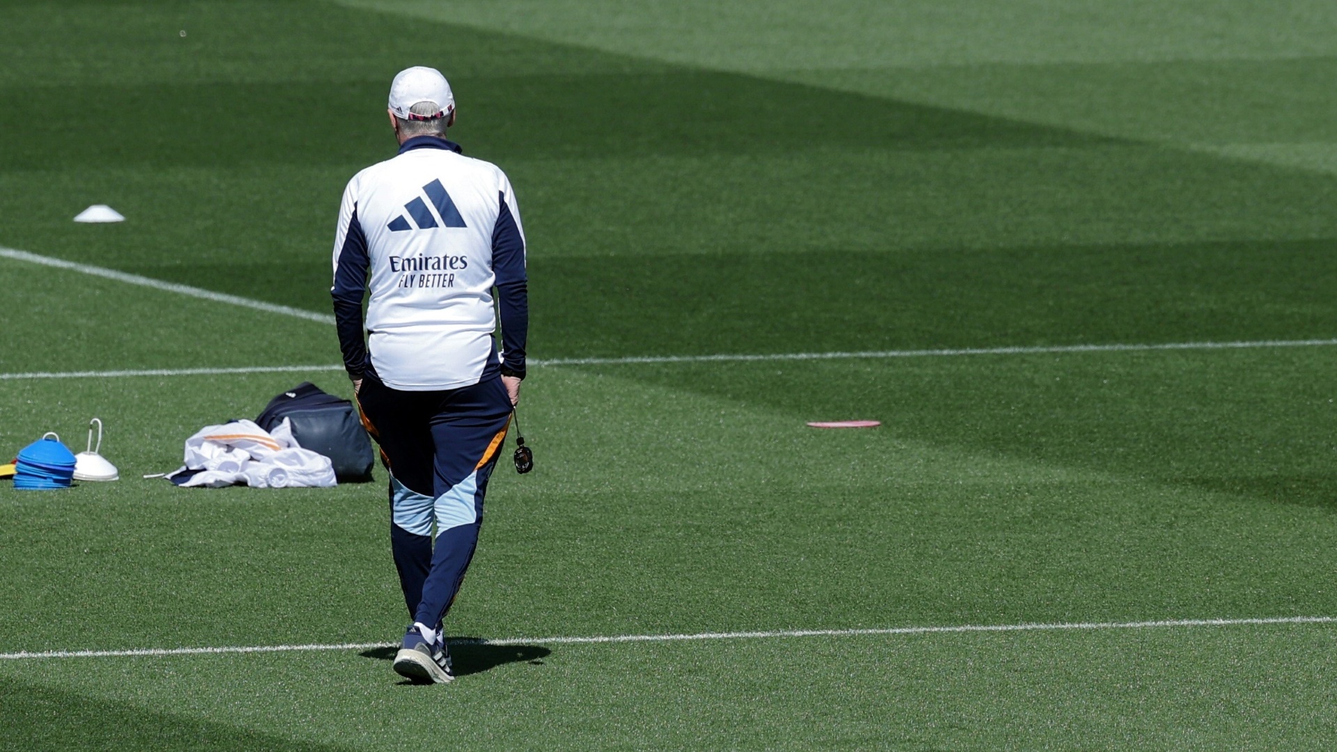 Vor dem Abschied: Ancelotti beim Training am Dienstag