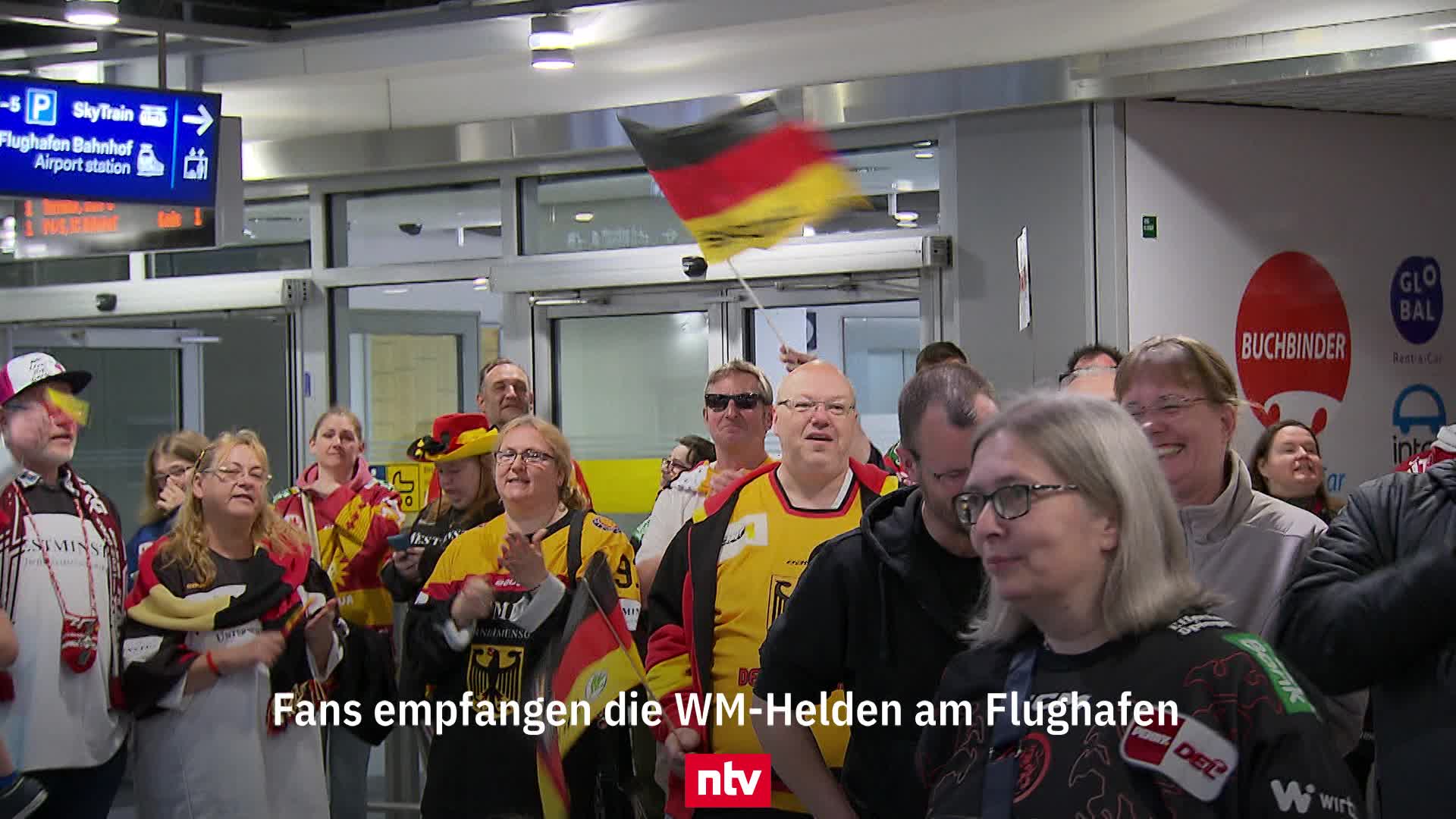 Lautstarker Empfang für deutsche Eishockey-Helden