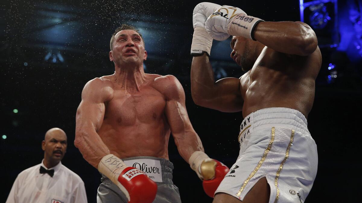 Dieser Aufwärtshaken von Anthony Joshua läutete Wladimir Klitschkos Niederlage am 29. April 2017 ein