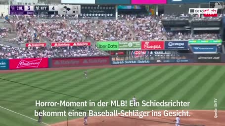 Horror-Unfall in der MLB: Baseball-Schiri verletzt