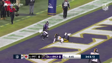 Jackson feuert Laser zu Bateman in die Endzone