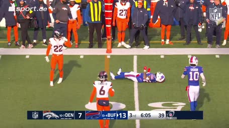 Übler Hit: Bills-Receiver wird ausgeknockt
