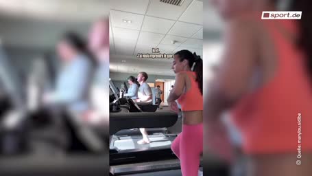 Schmerzhafte Gym-Blamage für Spielerfrau