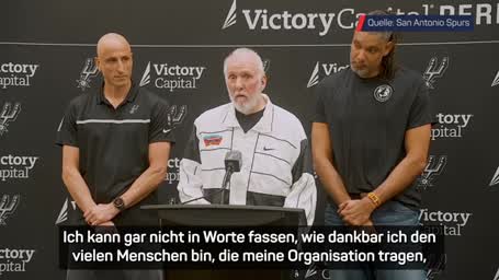 Popovich sorgt bei Abschied für Lacher
