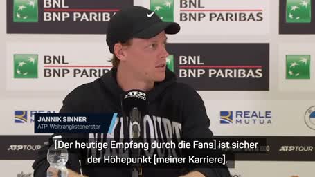 Sinner zu Fan-Empfang: "Einer meiner Höhepunkte"