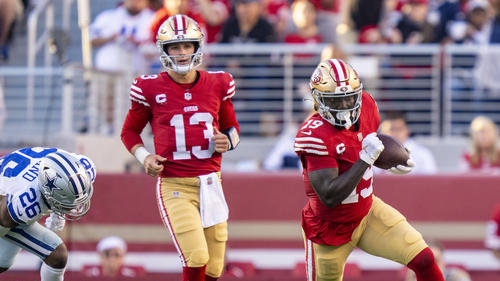 Ein starkes Duo: Brock Purdy (l.) und Deebo Samuel (r.) von den San Francisco 49ers