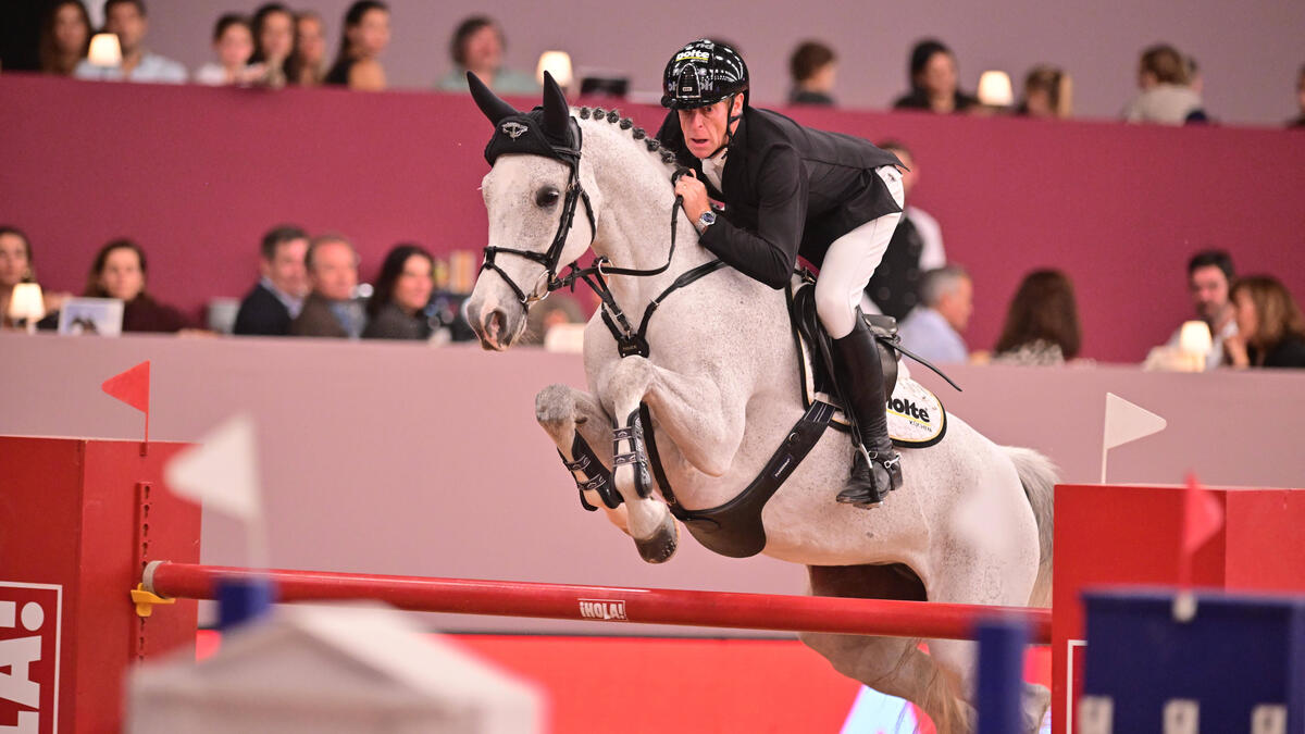 Marcus Ehning ritt beim Weltcup in Madrid mit Revere in zwei Runden fehlerfrei.