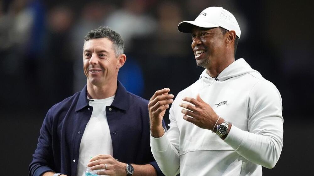 Tiger Woods (r.) und Rory McIlroy (l.) sind Mitbegründer der TGL