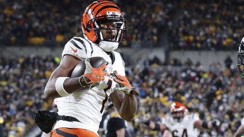 Ja'Marr Chase erzielte den ersten Touchdown des Spiels gegen die Steelers