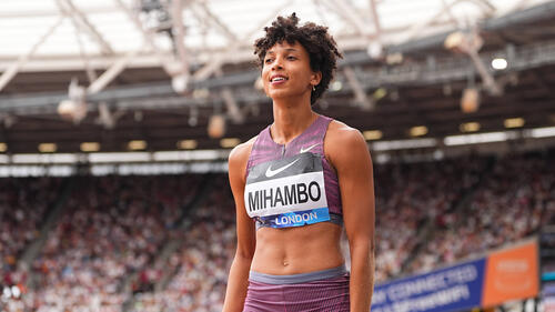 Malaika Mihambo holte sich bei der Olympia-Generalprobe in London den Sieg