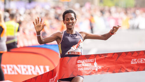 Melat Kejeta trat 2024 schon beim Halbmarathon in Berlin an und wurde Dritte