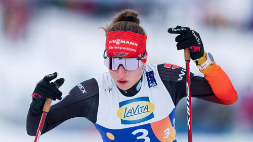 Kämpfte sich nach schwachem Springen auf den achten Platz heran: Nathalie Armbruster