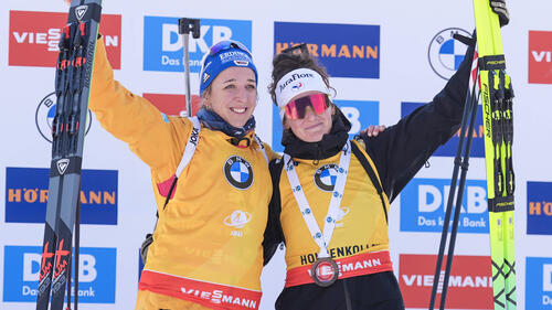 Lou Jeanmonnot (r.) ist für die kommende Biathlon-Saison hochmotiviert