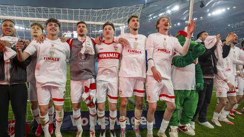 Der VfB feiert den Finaleinzug