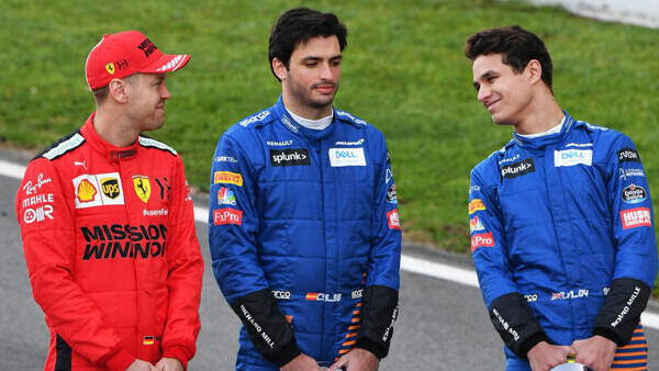 Sebastian Vettel (l.) und Lando Norris (r.) haben stets einen guten Draht zueinander