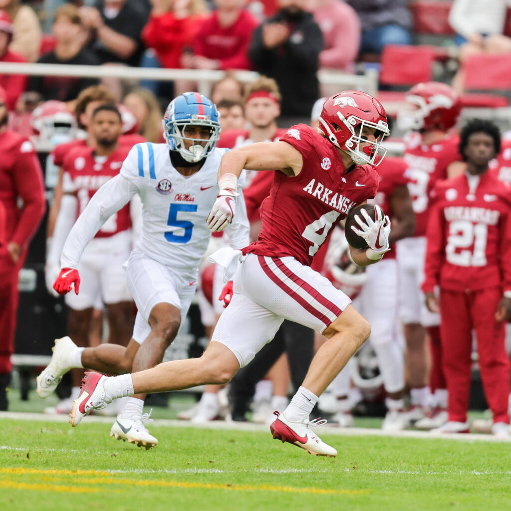 Isaac Teslaa - WR, Arkansas