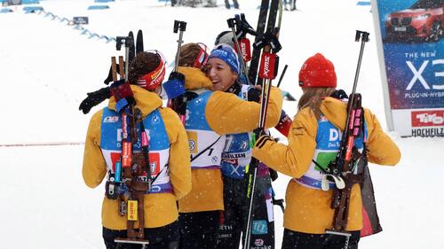 Die deutschen Biathletinnen um Franziska Preuß zählen zu den Erfolgshoffnungen des DSV