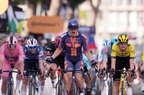 Casper van Uden war auf der vierten Etappe der schnellste Sprinter