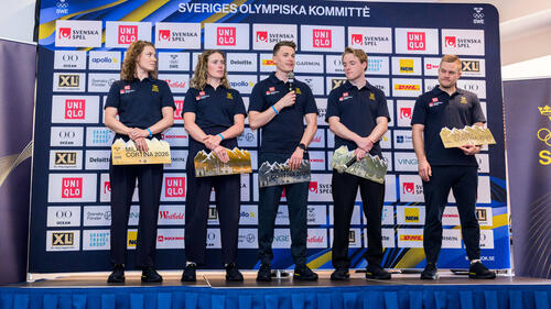 Hanna Öberg, Elvira Öberg, Martin Ponsiluoma und Sebastian Samuelsson (v.l.) sind bei Olympia dabei