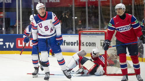 Die USA siegen bei der Eishockey-WM 2025 in der Verlängerung gegen Norwegen