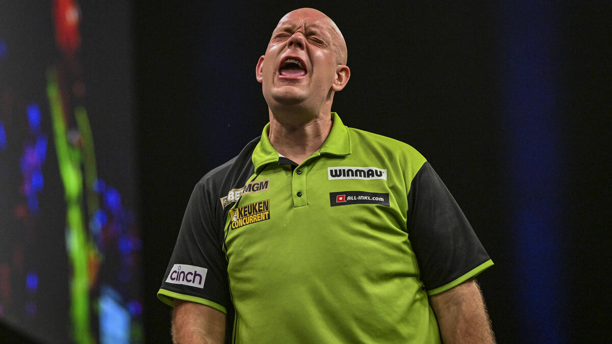 Michael van Gerwen scheiterte in der 1. Runde an Dominik Grüllich