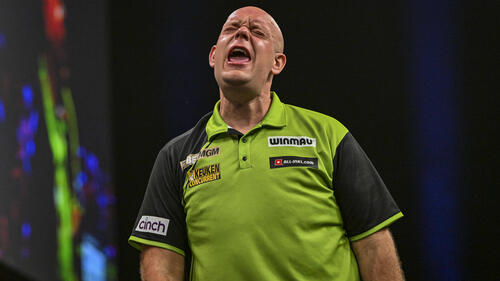 Michael van Gerwen scheiterte in der 1. Runde an Dominik Grüllich