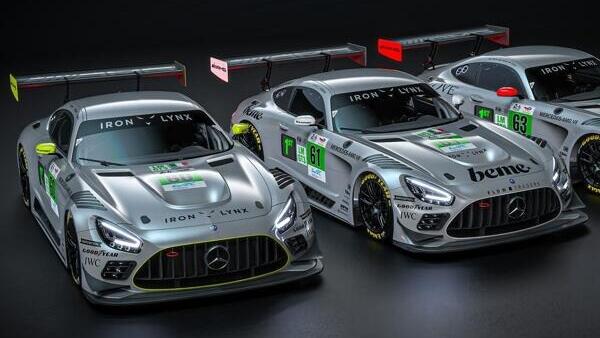 Die Silberpfeil-Lackierung der Iron-Lynx-Mercedes für Le Mans