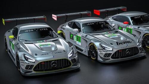 Die Silberpfeil-Lackierung der Iron-Lynx-Mercedes für Le Mans