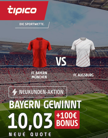 Tipico-Boost auf Bayern für Neukunden, 22.11.