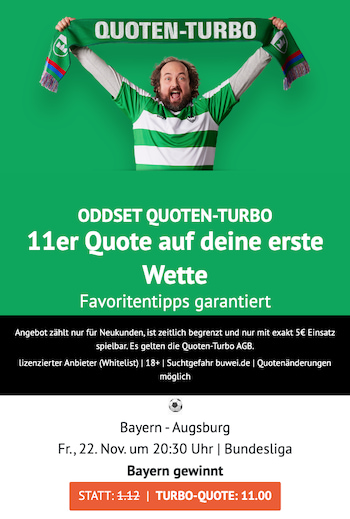 Bayern München ODDSET-Boost, 22.11.