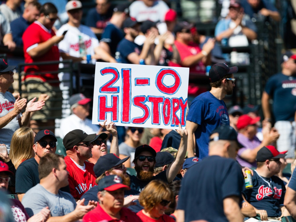 Die Cleveland Indians feiern Rekordserie