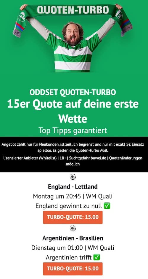 oddset boost 24.3.