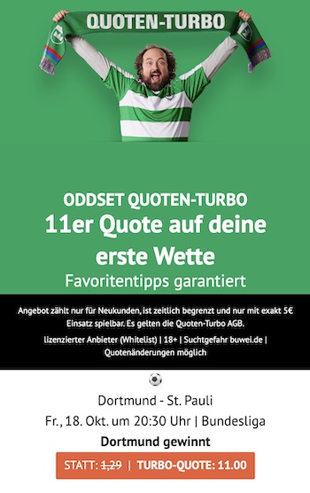 Oddset Boost dortmund St. Pauli